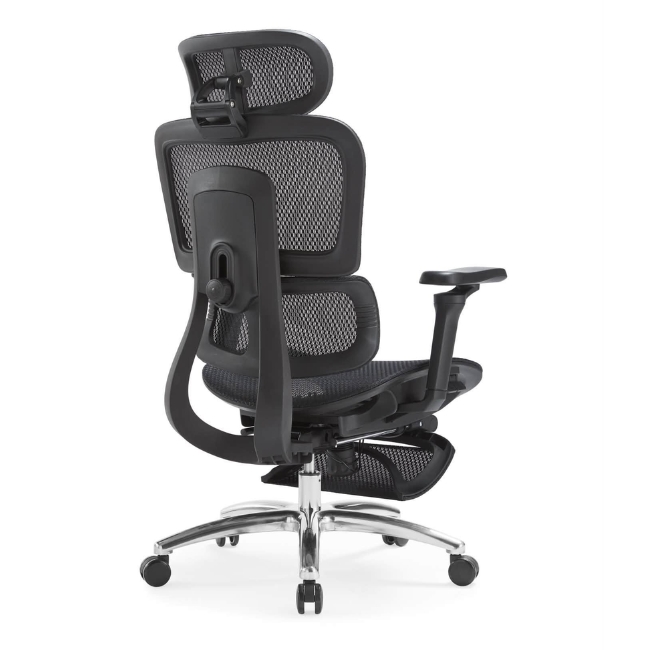 Ghế công thái học full lưới có gác chân giá rẻ: CTH27 - $hienthicat